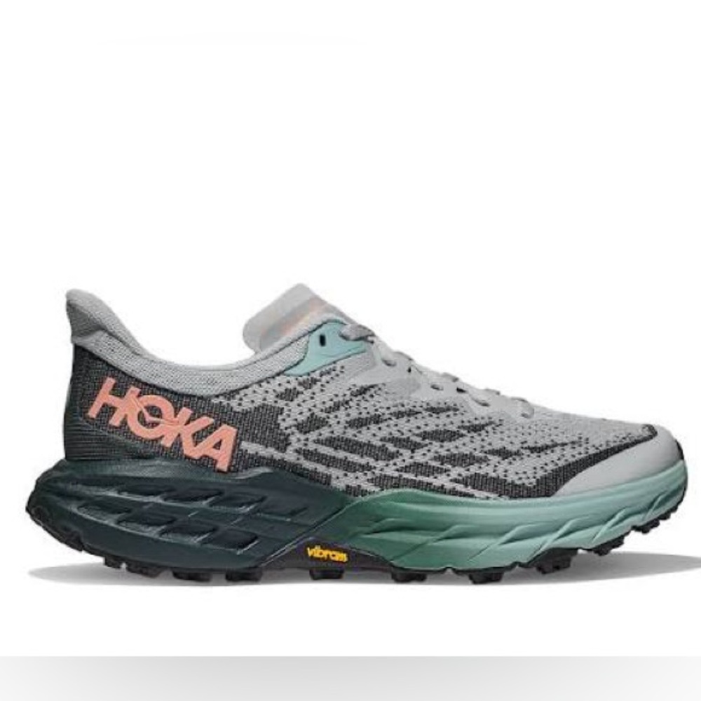Hoka Speedgoat 5 Trail Running Shoes- Harbour Mist/Spruce- Women’s size 8